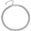 PROSTEEL Cavigliera Donna Uomo Catenina da Caviglia Larga Semplice Catena Cubana 25 30 cm Regolabile, Gioiello Estivo Unisex, Acciaio Inossidabile, con Confezione, Argento
