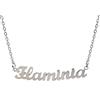 10:10 Collana Donna Nome Personalizzato In Acciaio Inox Anallergico, Gioiello Donna Nome Finitura Lucida, Catena Sottile Regolabile Realizzato in Italia (Flaminia)
