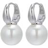 Huge Tomato Orecchini pendenti con perle, 14 mm, argento 925 placcato oro 14 carati, grandi da donna, per regalo.