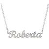 10:10 Collana Donna Nome Personalizzato In Acciaio Inox Anallergico, Gioiello Donna Nome Finitura Lucida, Catena Sottile Regolabile Realizzato in Italia (Roberta)