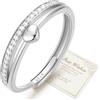 J.Fée Anello Donna Argento 925 Con Zirconi 5A, Anelli Donna Regolabile, Fidanzamento Anello Promessa Anelli in una Confezione Regalo, Elegante Gioiello Regalo Donnas, Argento