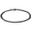 Made by Nami Bracciale Uomo Acciaio 316L Cuban Link Nero - Catena Inossidabile Elegante - 4 Taglie (18cm)