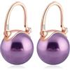 HUGE TOMATO Orecchini pendenti con bacche ghiacciate, eleganti orecchini pendenti in argento sterling 925 da 14 mm con chiusura placcata oro rosa per la moda femminile