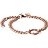 Purelei Bold Charm Bracciale - Grande catena a maglia barbazzale con chiusura a charm - Acciaio inossidabile placcato oro 14 K, oro rosa o argento - 16/18/20 cm - 6,6 mm di larghezza - combinabile con
