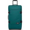Eastpak Tranverz M Valigia Media 78L (67 x 35,5 x 30 cm), Bagaglio a Ruote, Valigia Leggera e Resistente con Doppio Scomparto, Manico Telescopico e Serratura TSA - PEACOCK GREEN