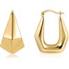 Ash's Choice Orecchini Donna Cerchio Argento 925 Oro 14K Grandi