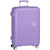 American Tourister Trolley grande espandibile realizzato in polipropilene, leggero e resistente con chiusura fissa con combinazione a 3 cifre con funzione TSA. Dispone di 4 ruote pivotanti, maniglia s