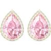 Linawe Orecchini a bottone in oro rosa set di gioielli da donna Orecchini in oro Orecchini ipoallergenici senza nichel con diamanti Gioielli alla moda