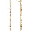 SINGULARU - Orecchini Long Iris. Ottone con Placcatura in oro 18 kt e Zirconia. Gioielli da donna.