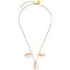 Purelei Collana a pendente, impermeabile e regolabile, in acciaio inox con ciondolo a conchiglia e dettagli in perle, placcato oro 14 K/18 K, delicato look estivo con aloha Vibes, Eine Grösse, Acciaio