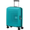 American Tourister Aerostep - Spinner S, Bagaglio a Mano Espandibile, 55 cm, 36/40 L, Turchese (Turquoise Tonic)