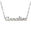 10:10 Collana Donna Nome Personalizzato In Acciaio Inox Anallergico, Gioiello Donna Nome Finitura Lucida, Catena Sottile Regolabile Realizzato in Italia (Annalisa)