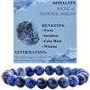 Bivei Sodalite - Chiarezza e Autenticità - signora braccialetto perline 8mm semiprezioso cristallo naturale elastico elastico cristallo accessori regalo di yoga