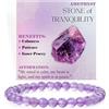 Bivei Ametista - Tranquillità - signora braccialetto perline 6mm semiprezioso cristallo naturale elastico elastico cristallo accessori regalo di yoga