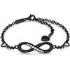 SERASAR Bracciale Infinity Gioielli da Donna 316L Stainless-steel Donne Catena Bangle Ragazze Portagioie Idea Regalo Regali per Nozze D'acciaio
