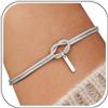 J.Fée Bracciale Donna Argento 925 Con Iniziali, Bracciale Nodo Bracciali Eternal Infinity, Bracciali Donna 26 Lniziale A-Z, Regalo Signora Regalo Amica I