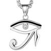FaithHeart Collana Occhio di Horus Zircone Splendente Collana Egiziana da Uomo Ciondolo Egitto Gioielli Amuleto Protezione Talismano Gioielli Egiziani 55+5 CM
