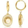 Made by Nami Orecchini Donna Sole Oro - Perla Acqua Dolce Acciaio Chirurgico 316L Antiallergici Impermeabili