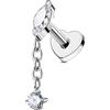 OUFER Body Piercing Lip Studs Labret Bars Titanium 6/8mm Silver Gold Helix Tragus Stud Piercing Jewellery Internally Threaded Flat Back Earring Women Men