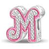 TINSLO Bead Charm Ciondolo Argento Sterling 925 Lettere con Cubic Zirconia Pendenti per Pandora Braccialetti, Compatibile con Braccialetti e Collane europei
