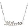 10:10 Collana Donna Nome Personalizzato In Acciaio Inox Anallergico, Gioiello Donna Nome Finitura Lucida, Catena Sottile Regolabile Realizzato in Italia (Milena)