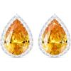 Linawe Accessori per orecchini in argento giallo Set di gioielli da donna Orecchini da sposa ipoallergenici con diamanti senza nichel Orecchini gioielli alla moda