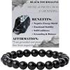 Bivei Tormalina nera - Protezione & radicamento - signora braccialetto perline 8mm semiprezioso cristallo naturale elastico elastico cristallo accessori regalo di yoga