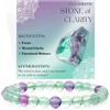 Bivei Fluorite - Chiarezza - signora braccialetto perline 6mm semiprezioso cristallo naturale elastico elastico cristallo accessori regalo di yoga