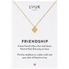 LUUK LIFESTYLE Collana con Ciondolo Quadrifoglio van cleef Donna in Acciaio Inossidabile e Carta regalo FRIENDSHIP, Gioiello, Regali per Lei, Donna, Madre, Simboli amicizia, Oro (50cm c.)
