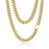 PROSTEEL 12MM 45CM Collana Oro Uomo Catena Cubana Miami, 6/9/12MM Collane Uomo Acciaio Inox, Impermeabile, Regalo Compleanno, 45-76CM, Punk Hiphop
