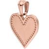 Purelei Devotion Heart Charm - impermeabile | Ciondolo a forma di cuore in design vintage in acciaio inossidabile e placcatura in oro 14K/18K | Simbolo di amore, dedizione ed eleganza senza tempo, 22