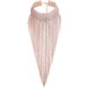 Ever Faith Collana con dichiarazione di strass da donna collana con pettorina con nappa gioielli per costumi spessi, 30 cm - 44 cm, Cristallo