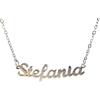 10:10 Collana Donna Nome Personalizzato In Acciaio Inox Anallergico, Gioiello Donna Nome Finitura Lucida, Catena Sottile Regolabile Realizzato in Italia (Stefania)