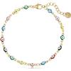 Made by Nami Bracciale Donna Acciaio Dorato Nazar Boncuk Evil Eye Made by Nami 17+4cm Impermeabile Regolabile