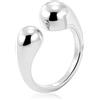 ALEXCRAFT Anello Goccia Argento Anelli Uomo Argento 92 Regolabili Anelli Donna Acciaio Inossidabile Forma Aperti