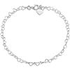 Amberta Bracciale a forma di Cuore da Donna in Argento Sterling 925: Argento