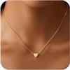 VIROMY Collane d'Oro con P Iniziali a Cuore per Donne Collane con Ciondolo a Forma di Lettera Placcate in Oro 14k Regali di Gioielli Personalizzati per Lei
