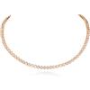 ZAVANA Collana da Tennis per Donna e Ragazza - Splendida Oro con Pietre Bianche Scintillanti - Bigiotteria con Confezione Regalo