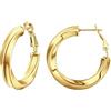 PROSTEEL 30MM Oro Orecchini Donna Orecchini a Cerchio Vuoto Orecchini Oversize Y2K Colonna di Torsione Pendolarismo Vacanza Festa Orecchini Combinazioni di Impilamento