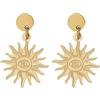 Made by Nami Orecchini da donna con sole in oro - Orecchini Boho in oro per donna - Orecchini a gancio in acciaio inossidabile per donna - Orecchini pendenti in oro per donna