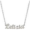 10:10 Collana Donna Nome Personalizzato In Acciaio Inox Anallergico, Gioiello Donna Nome Finitura Lucida, Catena Sottile Regolabile Realizzato in Italia (Letizia)