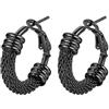 PROSTEEL 20MM Orecchini Cerchio Spessi Donna Combinazioni di Impilamento Chiusura Minimalista Linee Morbide Confezione Regalo
