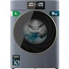 Cecotec Lavatrice 8Kg Carica Frontale Bolero DressCode 8900 Inverter FullColor Steel A. Acciaio 1400 Giri, Schermo 10,3", 11 Programmi, Inverter, SteamMax, Classe A