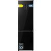 Cecotec Frigorifero Combinato No Frost 405L Bolero CoolMarket Combi 405 MC Elite Black Glass D. Altezza 200cm, Larghezza 59,5cm, MetalFlex Cooling, Fresh Flex, Interno Elite Grey, Nero, Design Premium