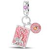 TINSLO Bead Charm Ciondolo Argento Sterling 925 con Cubic Zirconia Pendenti per Pandora Braccialetti, Compatibile con Braccialetti e Collane europei