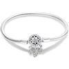 TINSLO Bracciale da donna in argento sterling 925 con chiusura a cuore bracciale serpente bracciale a maglie per San Valentino, festa della mamma, compleanno, Natale, regalo per donne, 20cm, Argento