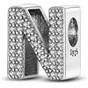 TINSLO Ciondolo Argento Sterling 925 Lettere con Cubic Zirconia Pendenti per Pandora Braccialetti, Compatibile con Braccialetti e Collane europei, perfetto Regali per Moglie e Ragazze KJC165