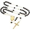 FaithHeart Collana Rosario Santa Maria Collana Donna Uomo Catenina Lunga 66cm Oro Preghiera Medaglia Vergine Maria Collana Croce Cattolica Perline Ciondolo Crocifisso Gioielli Religiosi