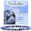 Bivei Sodalite - Chiarezza e Autenticità - signora braccialetto perline 4mm semiprezioso cristallo naturale elastico elastico cristallo accessori regalo di yoga