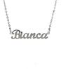 10:10 Collana Donna Nome Personalizzato In Acciaio Inox Anallergico, Gioiello Donna Nome Finitura Lucida, Catena Sottile Regolabile Realizzato in Italia (Bianca)